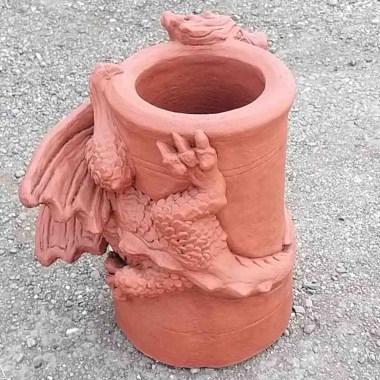 terracotta dragon chimney pot planter